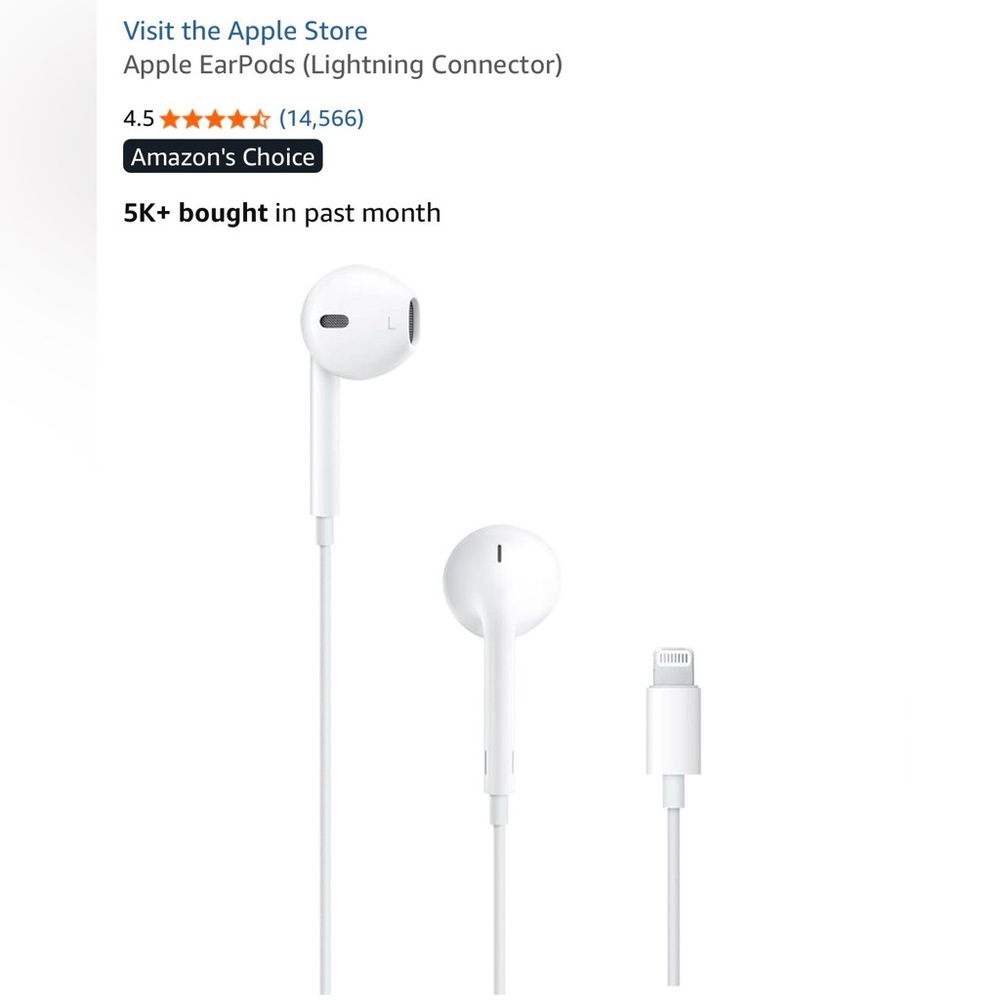 2/$20 🆕 Genuine Apple EarBuds Wired with Lightning Connection